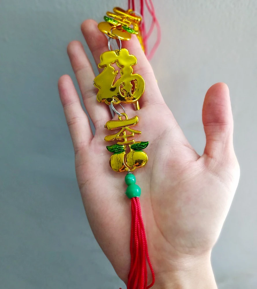 Dây lộc đại cát chữ vàng trang trí tết