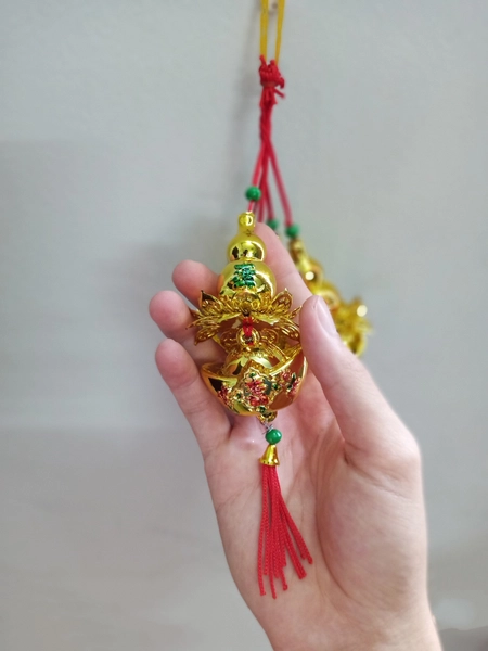 Combo 5 Dây lộc treo Hồ lô hoa sen thỏi vàng trang trí tết