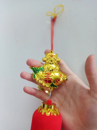 Dây Lộc Treo Thần Tài Cá Chép Vàng Và Lồng Đèn Đỏ 02