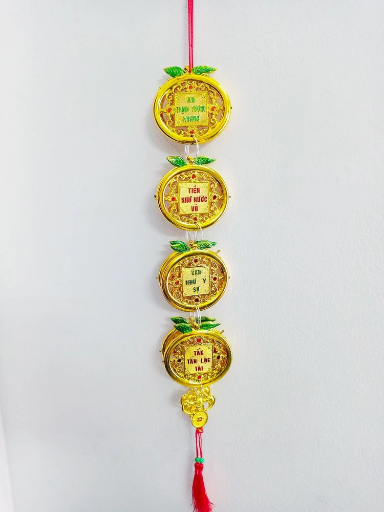 Dây Lộc treo trang trí tết Trái quýt vàng (2 dây)