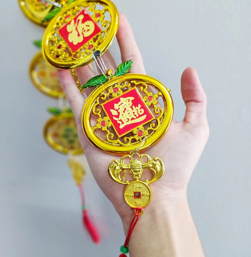 Dây Lộc treo trang trí tết Trái quýt vàng (2 dây)