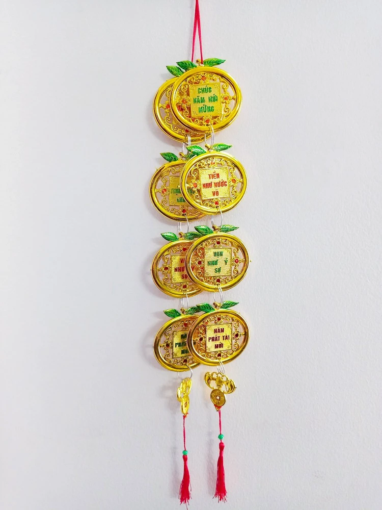 Dây Lộc treo trang trí tết Trái quýt vàng (2 dây)