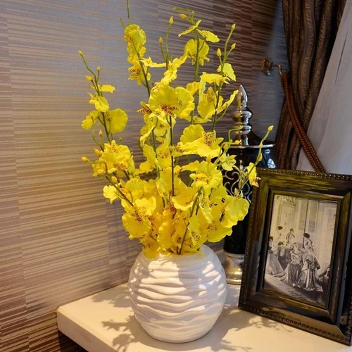 Hoa lan vàng giả trang trí tết mẫu 02