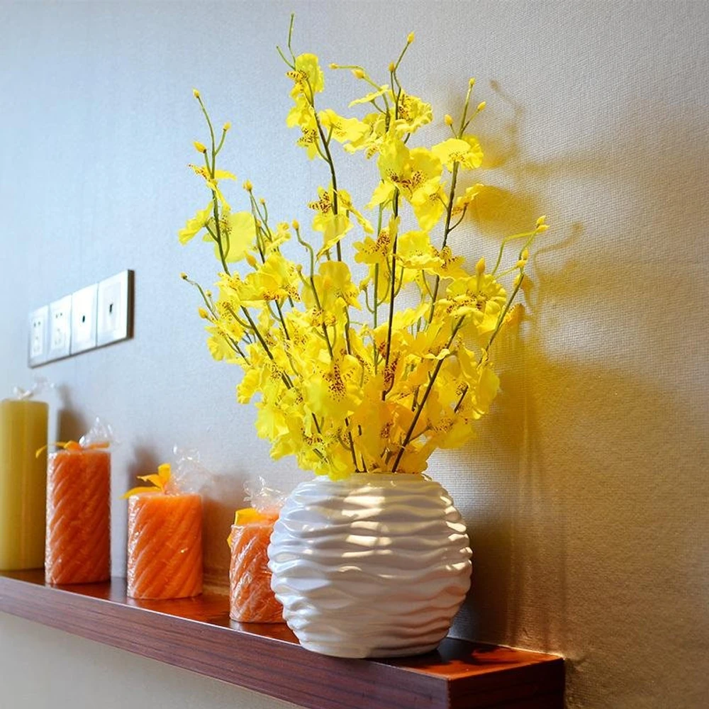 Hoa lan vàng giả trang trí tết mẫu 02