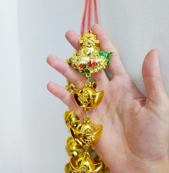 Combo 5 dây lộc treo Thần tài cá chép vàng trang trí tết