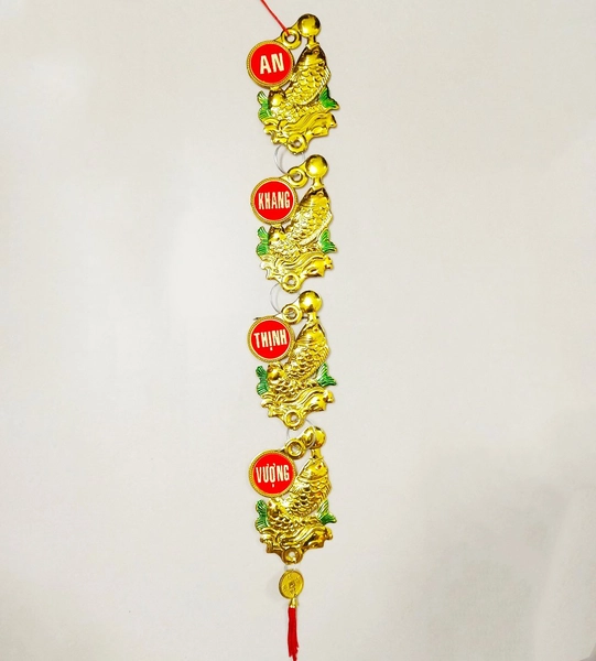 Lộc treo trang trí tết Cá châu vàng 03