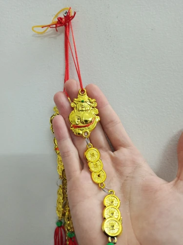 Lộc treo trang trí tết Thần tài và xâu tiền vàng