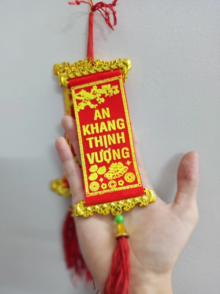 Liễn mini hoa mai vàng An khang thịnh vượng