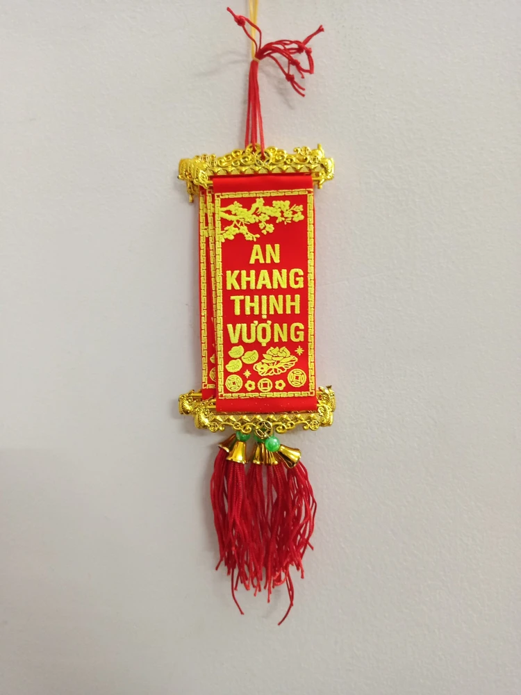 Liễn mini hoa mai vàng An khang thịnh vượng