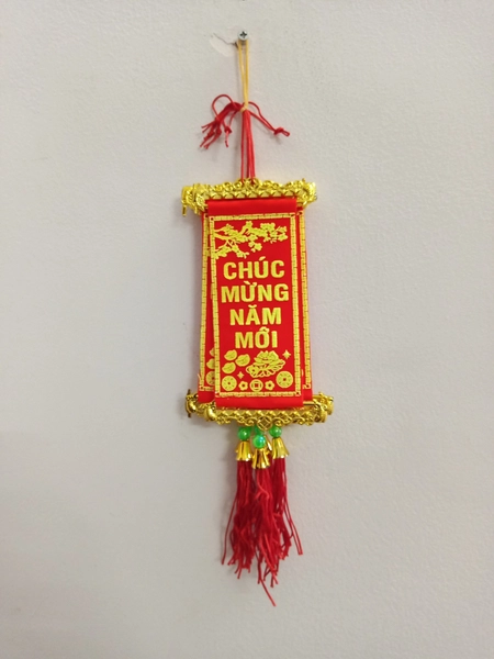 Liễn Mini Hoa Mai Vàng Chúc mừng năm mới