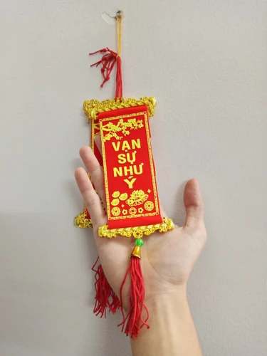 Liễn Mini Hoa Mai Vàng Vạn sự như ý