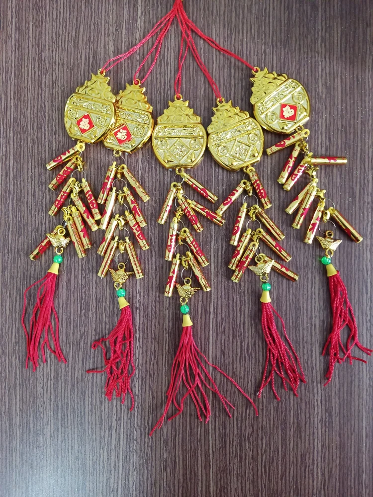 Lộc Treo Chậu Vàng Phú Quý Và Pháo Chữ Phúc 02