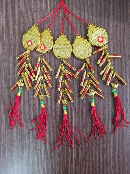 Lộc Treo Chậu Vàng Phú Quý Và Pháo Chữ Phúc 02