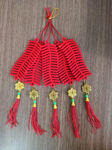 Lộc Treo Trang Trí Tết Pháo Nhung Đỏ Và Đồng Tiền vàng 02