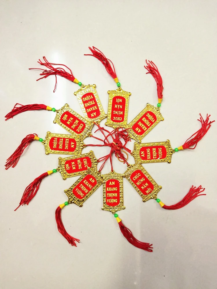Lộc treo trang trí tết Thẻ vàng Chúc mừng năm mới - An khang thịnh vượng