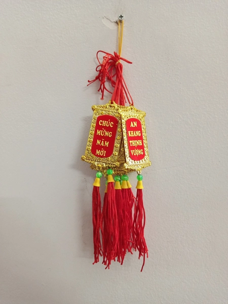 Combo 10 dây lộc treo trang trí tết Thẻ vàng Chúc mừng năm mới - An khang thịnh vượng