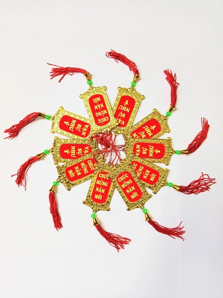 Combo 10 Dây Lộc Treo Trang Trí Tết Thẻ Vàng Chúc Mừng Năm Mới - Vạn Sự Như Ý