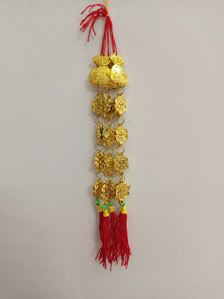 Lộc treo trang trí tết Túi vàng và dây tiền xu may mắn