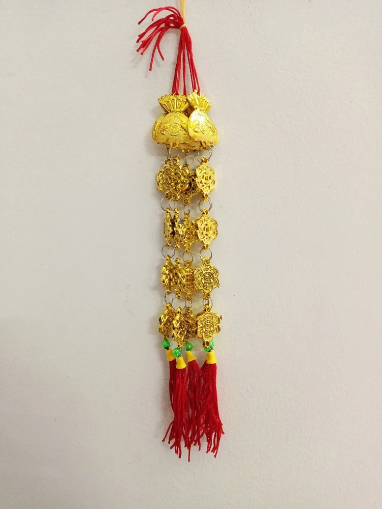 Lộc treo trang trí tết Túi vàng và dây tiền xu may mắn