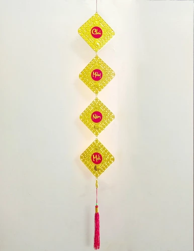 Dây lộc treo Cây mai túi vàng hình vuông 42 (2size)