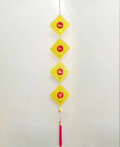 Dây Lộc Treo Cây Mai Túi Vàng Hình Vuông - Vạn sự như ý