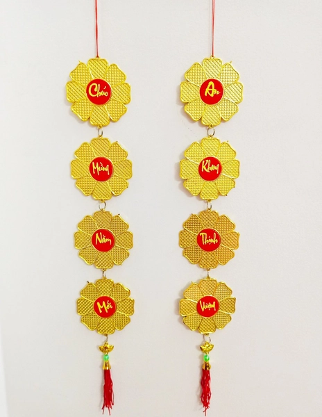 Lộc Treo Trang Trí Tết hoa Mai Đồng Tiền Vàng 26 An khang thịnh vượng