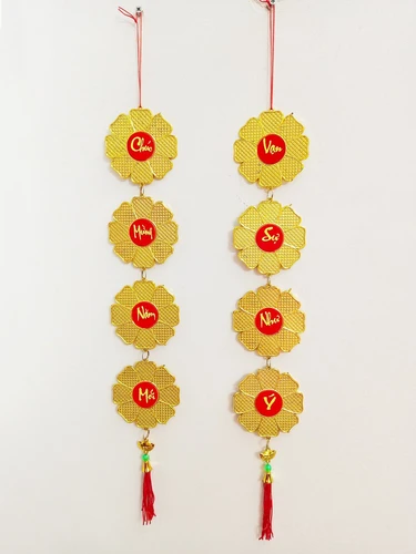 Lộc treo trang trí tết Bông mai đồng tiền vàng 26