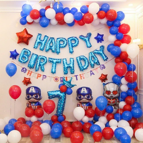 Bóng Chữ Happy Birthday Trang Trí Sinh Nhật Đỏ Họa tiết