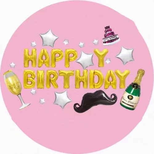 Set bong bóng trang trí sinh nhật HappyBirthday Champagne 01
