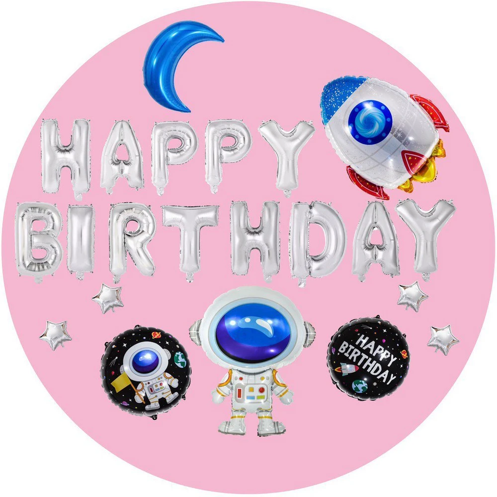 Set Bóng Trang Trí Sinh Nhật Happy Birthday Phi hành gia