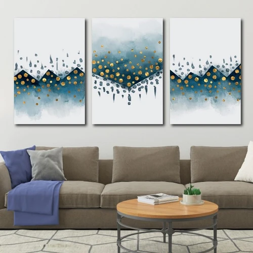 Tranh treo tường trừu tượng mây và núi