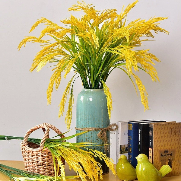 Bông lúa vàng trang trí tết (1 cành 70cm)