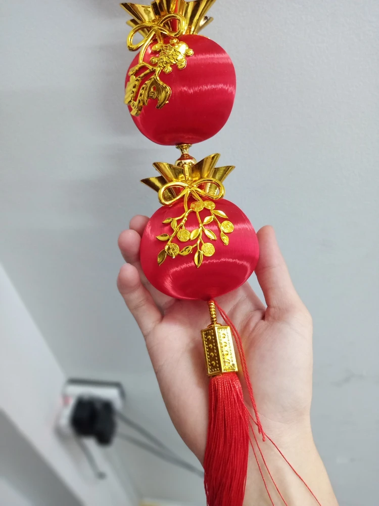 Dây lộc trang trí tết Táo đỏ cá chép vàng và cây mai