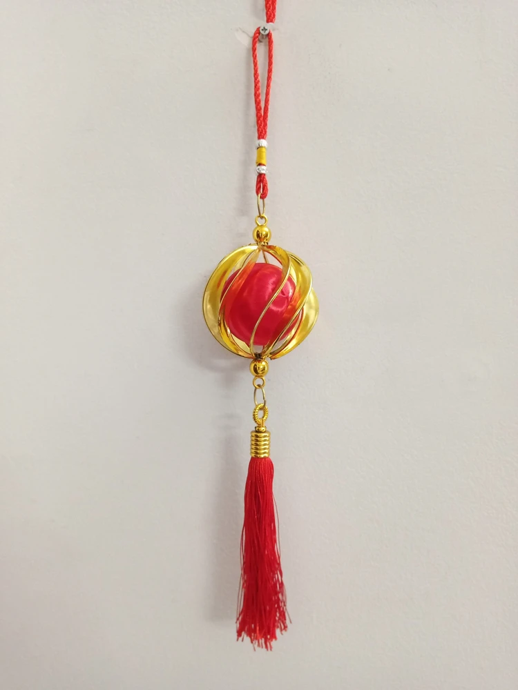 Lộc treo trang trí tết lồng trụ xoắn đỏ