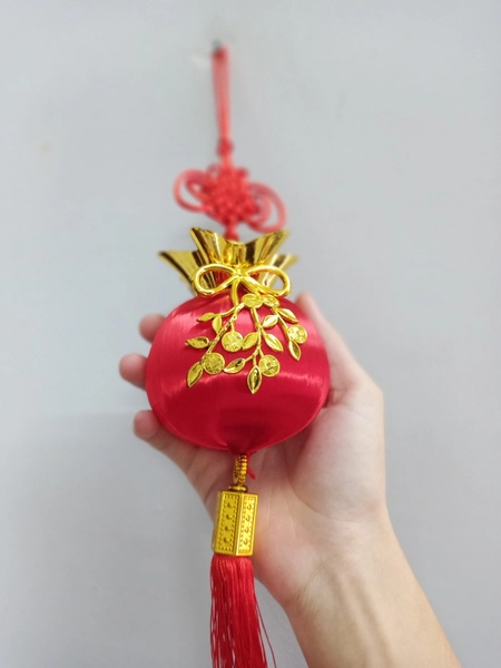 Lộc Treo Trang Trí Tết Quả cầu đỏ hoa đào và cá chép