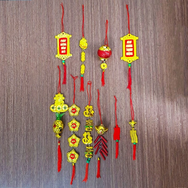 Combo 10 dây treo tài lộc số 4 trang trí tết