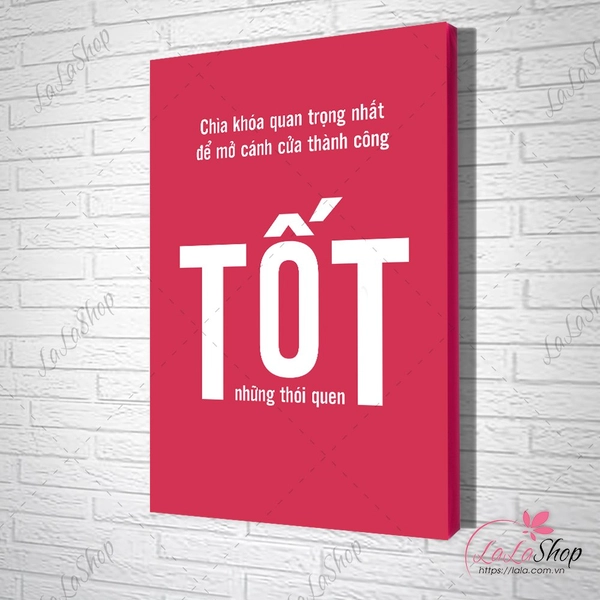 Tranh treo tường Chìa khóa quan trọng nhất để mở cánh cửa thành công là những thói quen tốt