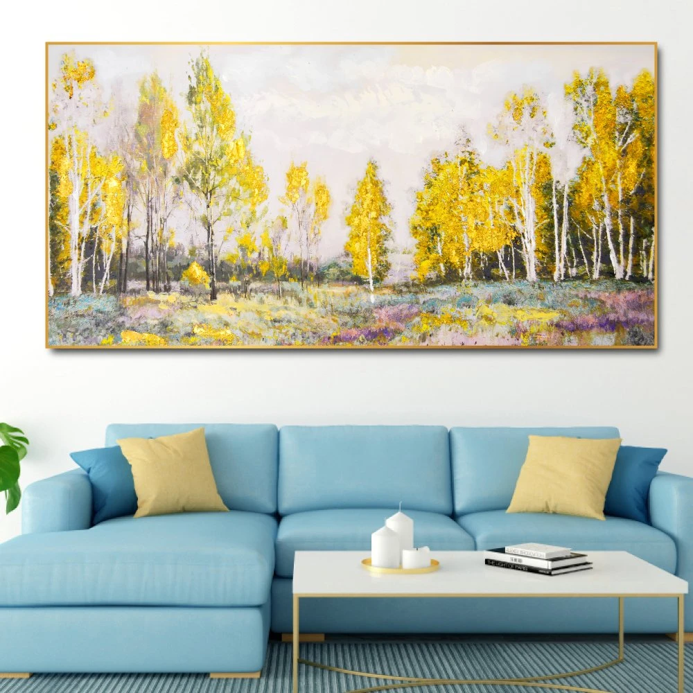 Tranh treo tường cảnh rừng vàng