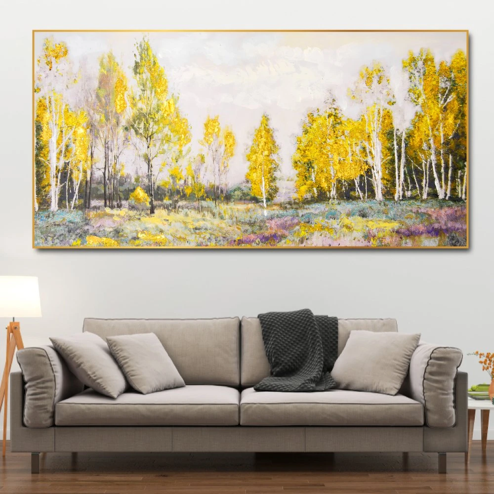 Tranh treo tường cảnh rừng vàng
