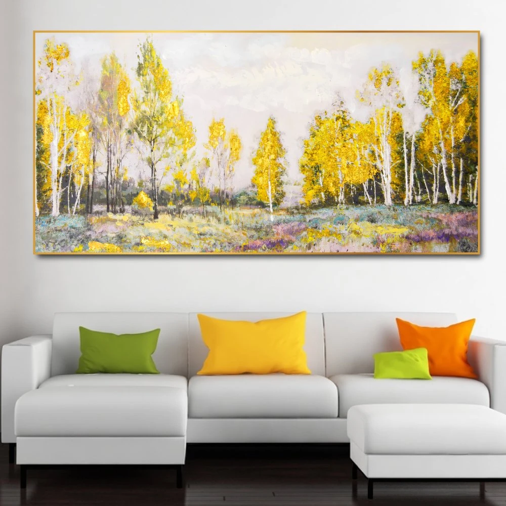 Tranh treo tường cảnh rừng vàng