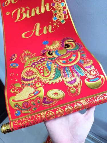 Bộ Liễn Câu Đối Tết đến hạnh phúc - Xuân về bình an