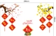 Combo decal trang trí tết Mai đào câu đối đỏ đón xuân (HN)
