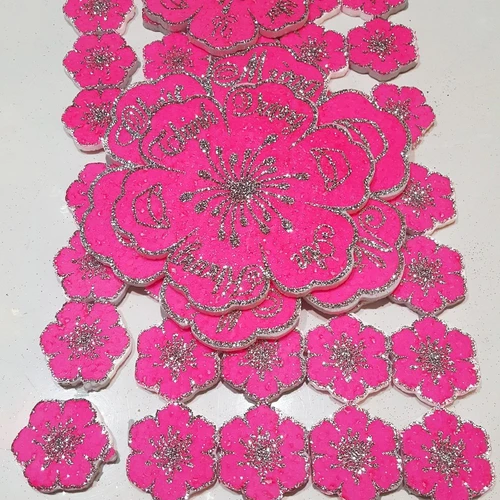 Bộ hoa đào hồng xốp trang trí tết