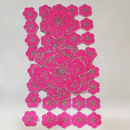 Bộ hoa đào hồng xốp trang trí tết