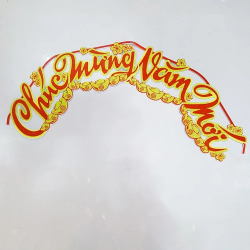 Chữ dán xốp trang trí tết Chúc mừng năm mới