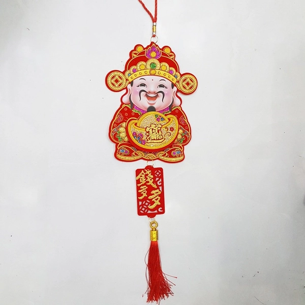 Lộc treo ông thần tài và thỏi vàng trang trí tết