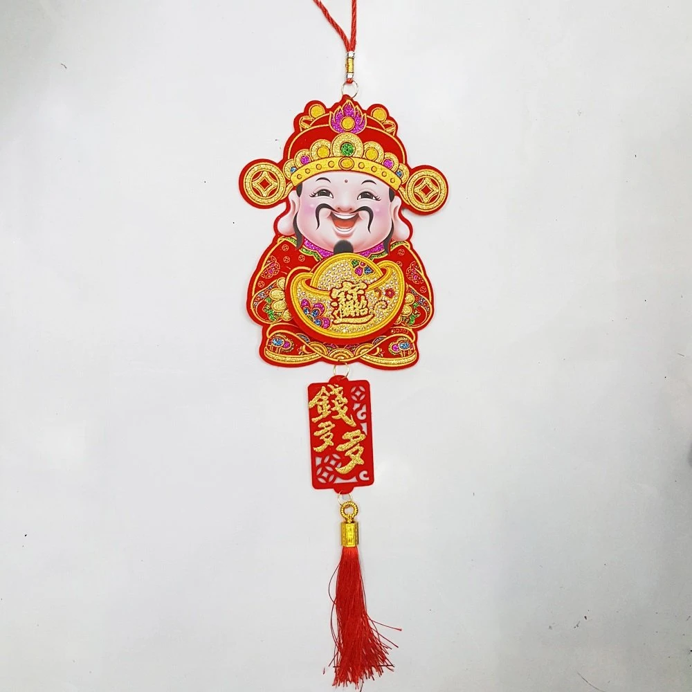 Lộc treo ông thần tài và thỏi vàng trang trí tết