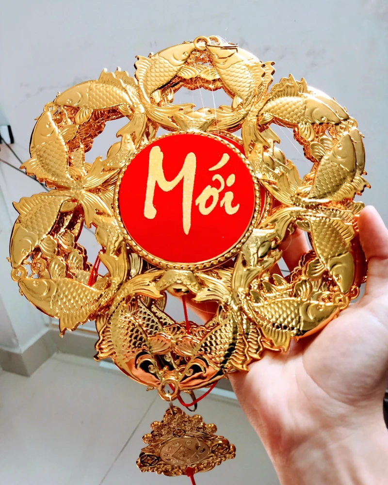 Lộc treo trang trí tết Cá vàng Chúc mừng năm mới-Vạn sự như ý