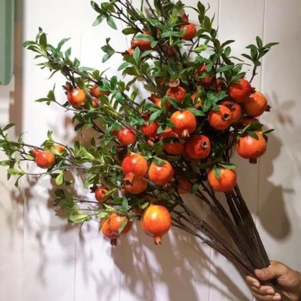 Cành lựu giả trang trí 90cm