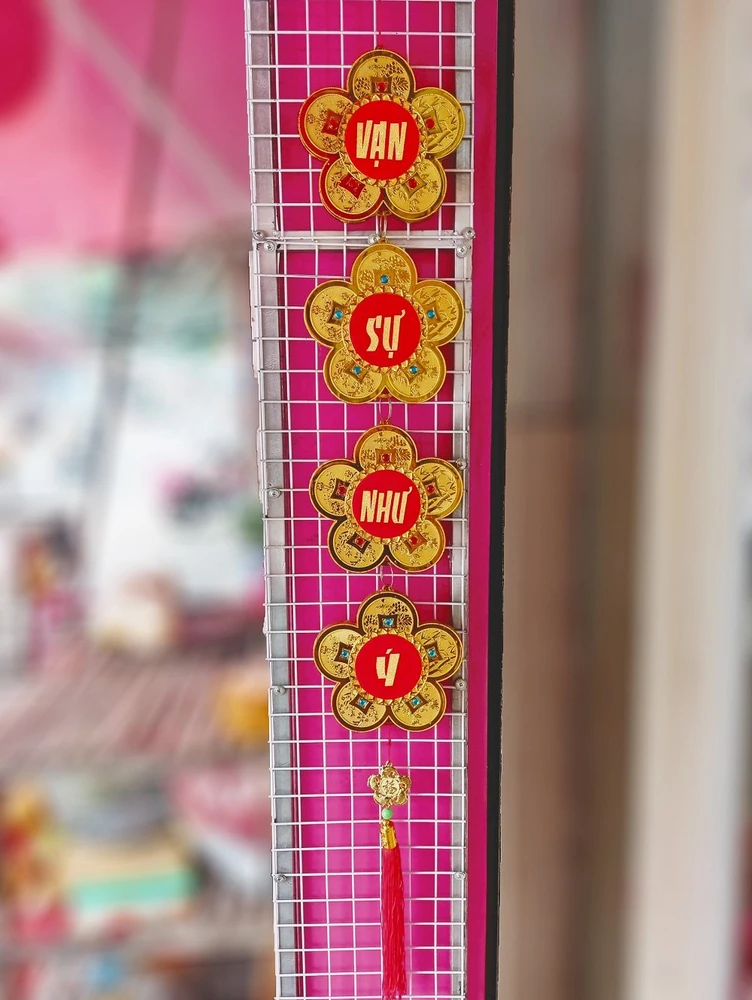 Dây lộc treo trang trí tết hình hoa mai Vạn sự như ý (loại lớn)